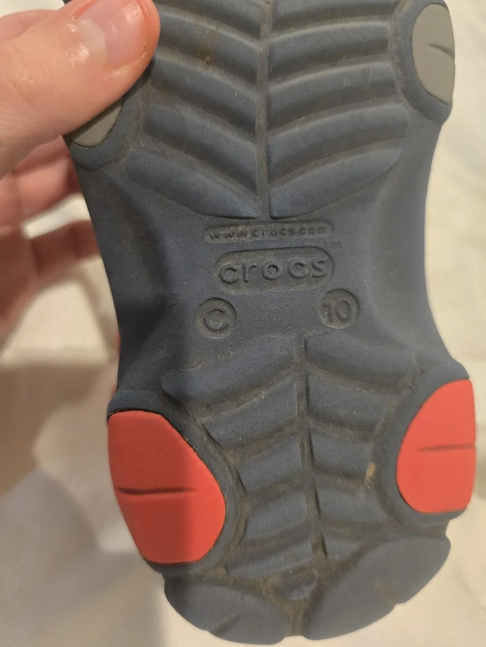 Crocs Children's All-Terrain Clogs Navy and Red Size 10